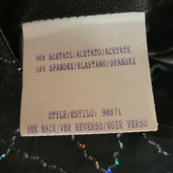 Vintage en francais by huey waltzer 10 petite black gown event dress Glittery - Picture 3 of 8